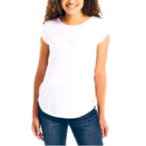 Nautica Women Shirt Short Sleeve White Top Size XL